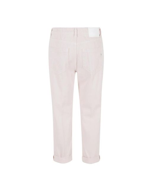 Dondup Pink Cropped Jeans
