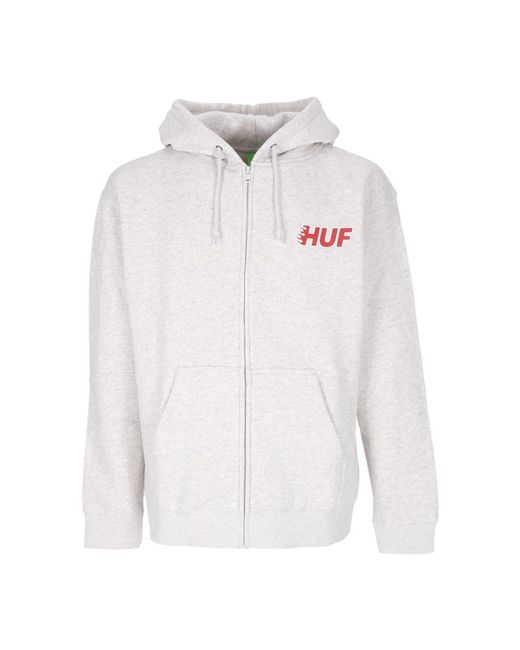Huf Zip-Throughs in het White voor heren