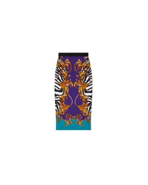 Versace Jeans Couture Blue Midi Skirts
