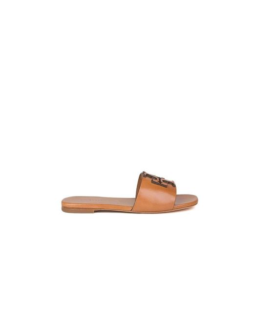 Tory Burch Brown Sliders
