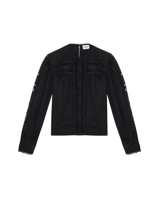 Isabel Marant Overhemden ,Zwart ,Valmira Top in het Black