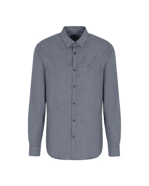 ARMANI EXCHANGE Blue Casual Shirts for men