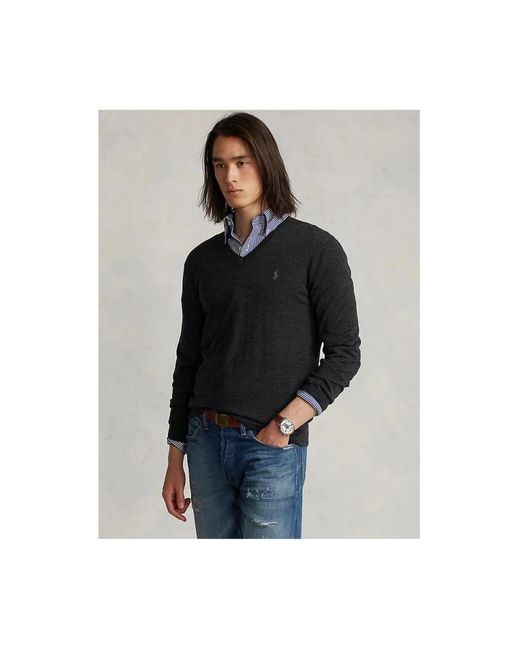 Polo Ralph Lauren Black V-Neck Knitwear for men