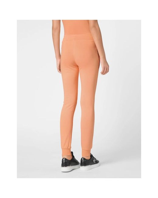 Philipp Plein Broeken ,Oranje ,Katoen Joggingbroek Iconic in het Orange