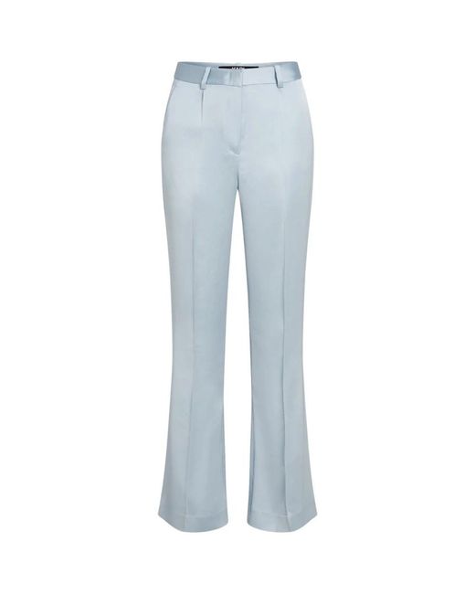 Pantaloni larghi in raso blu di Karl Lagerfeld in Blue