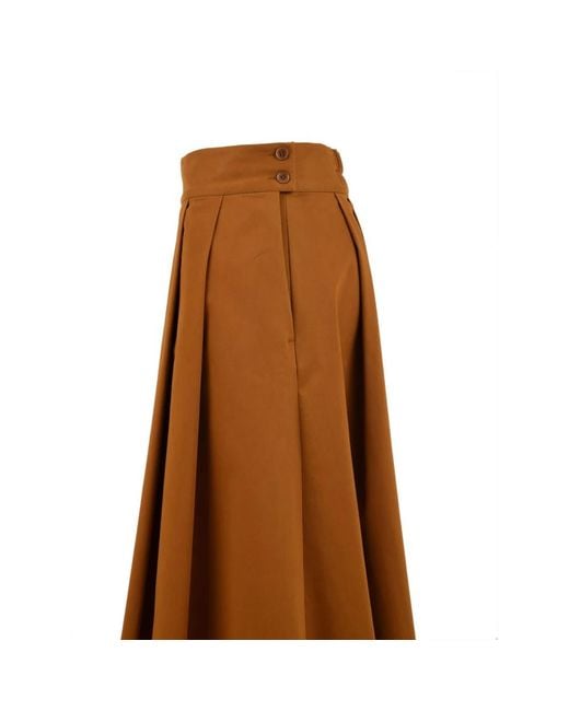 Aspesi Brown Midi Skirts