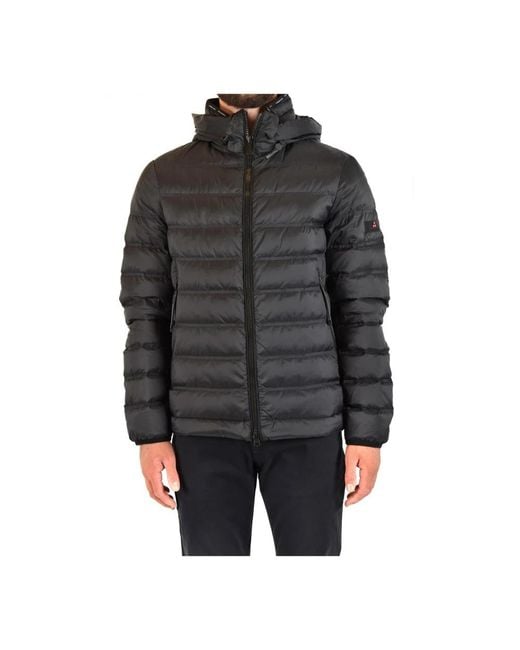 Peuterey Zwarte Hoodie Met Rits En Zakken in het Black voor heren