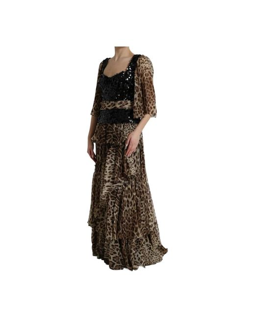 Dolce & Gabbana Brown Maxi Dresses