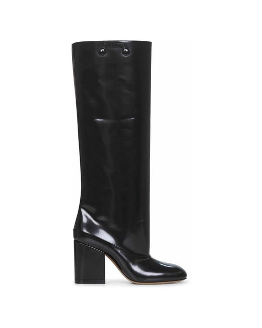 Marni Black Schwarze Slip-On Stiefel Mit Eckiger Spitze