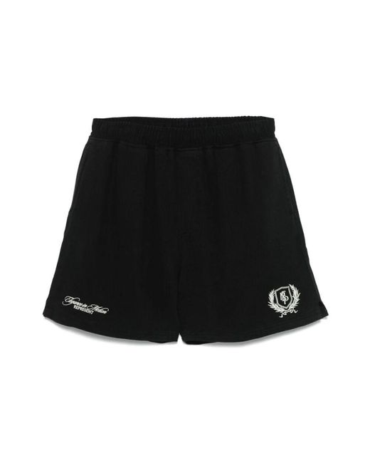 Represent Black Short Shorts for men