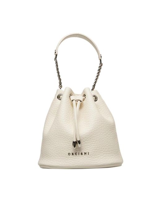 Orciani Natural Weiße bucket bag & rucksack