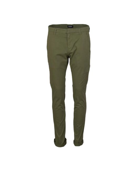 Dondup Green Slim-Fit Trousers for men