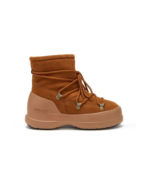 Botas De Montaña De Ante Con Forro De Felpa, Mujer, Talla Moon Boot de color Brown