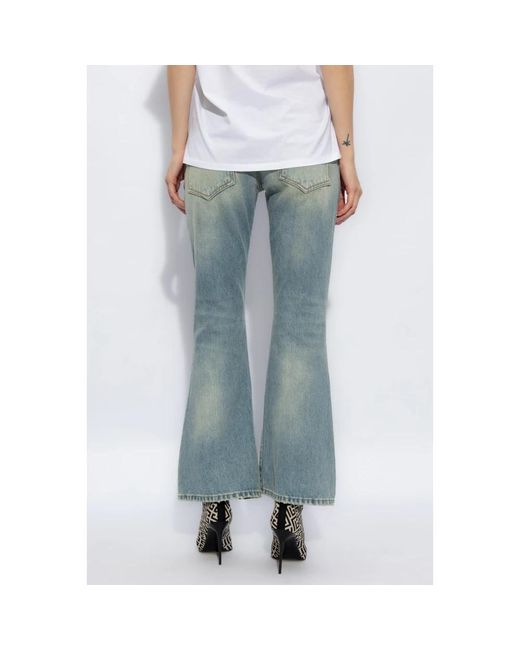 Balmain Blue Ausgestellte jeans mit vintage-effekt