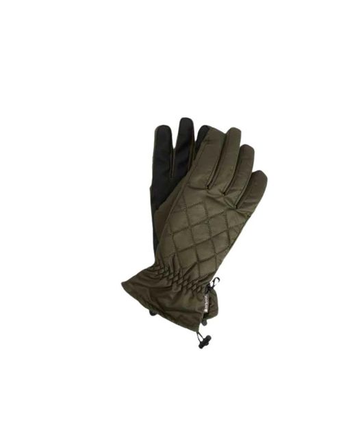 Barbour Green Wasserdichte Gesteppte Handschuhe
