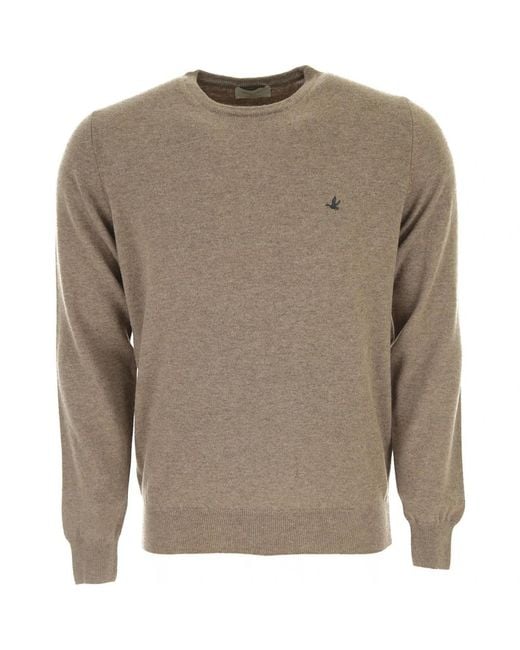 Brooksfield Gray Round-Neck Knitwear for men