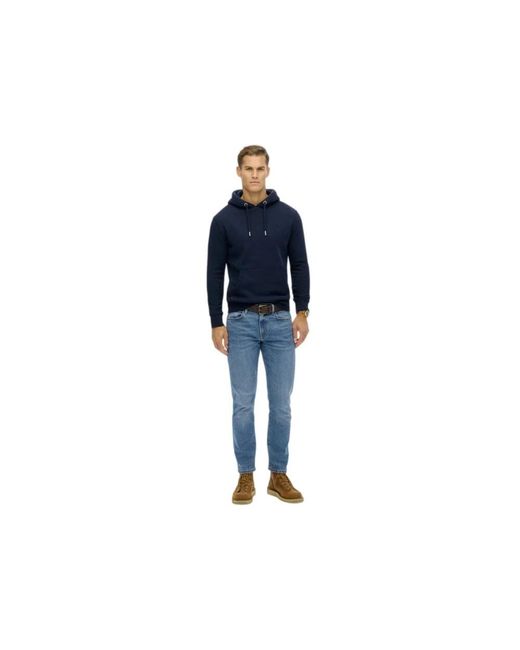 Superdry Hoodies & Sweatvesten ,Blauw ,Vintage Logo Hoodie in het Blue voor heren