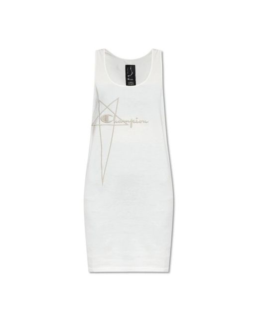Rick Owens White Short Dresses