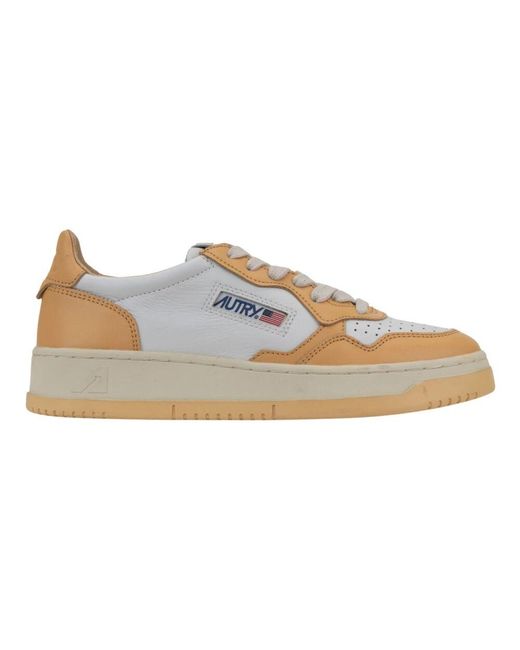 Autry Blue Leder-schnür-sneakers