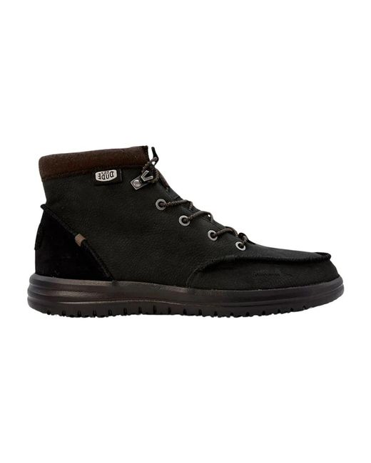 Hey Dude Black Lace-Up Boots for men