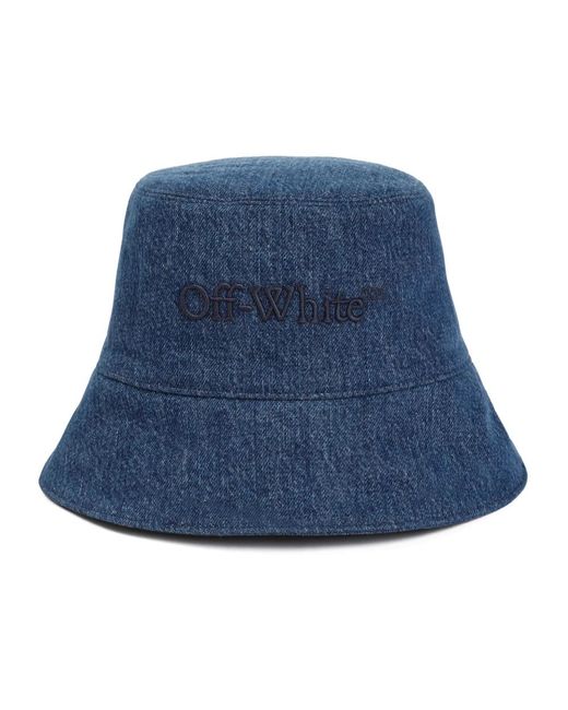 Denim bookish bucket hat Off-White c/o Virgil Abloh de color Blue