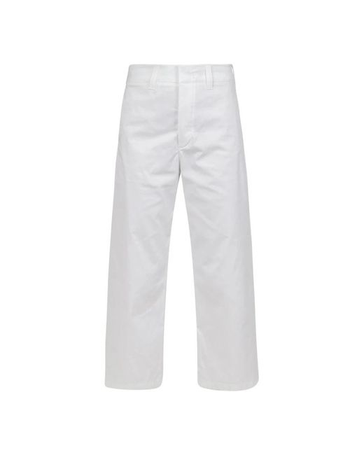 Department 5 White Straight Trousers