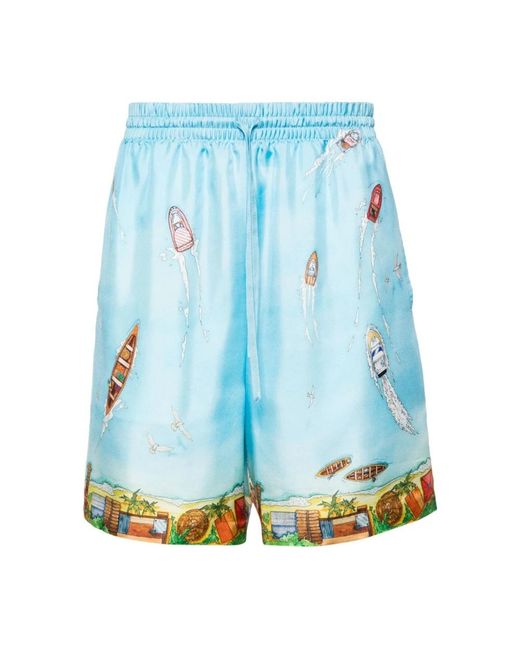 Casablancabrand Blue Short Shorts for men