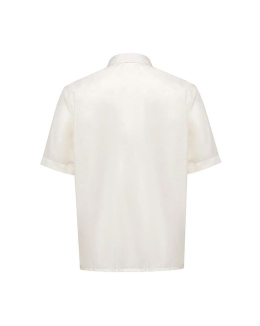 Dior Overhemden ,Wit ,Polyester Witte Half Zip Shirt Met Logo in het White voor heren
