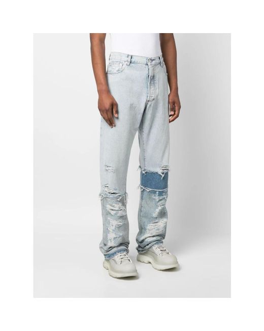 Heron Preston Gray Straight Fit Jeans for men