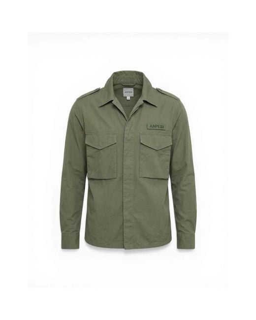 Aspesi Green Casual Shirts for men