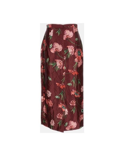 Erdem Red Midi Skirts