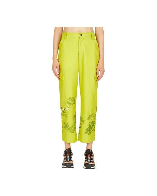 Collina Strada Yellow Cropped Trousers