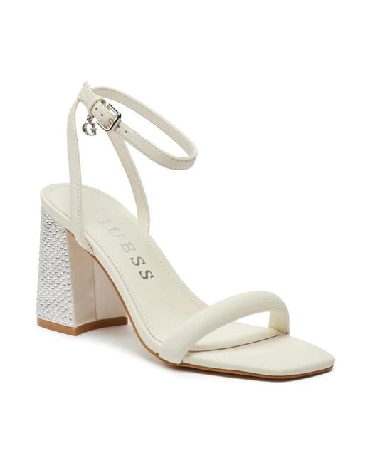 High Heel Sandals di Guess in White