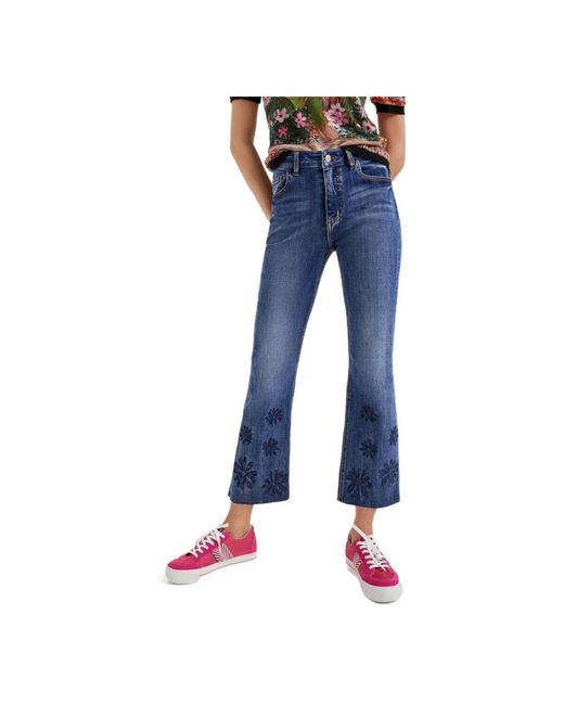 Desigual Blue Cropped Jeans
