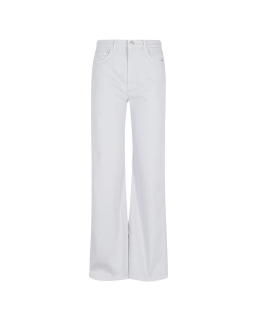 Seventy Broeken ,Blauw ,Flared Broeken in het White