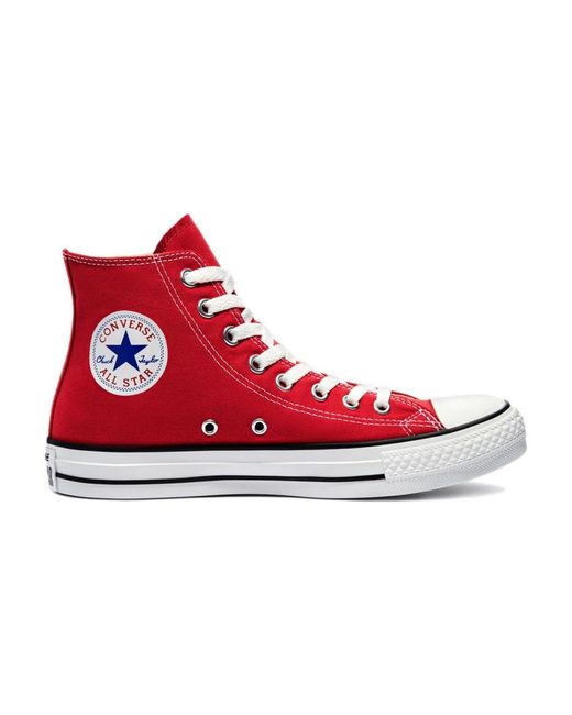 Converse Witte Canvas Sneaker in het Red