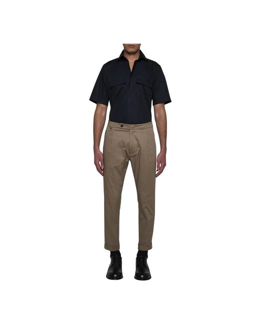 Low Brand Gray Cropped Trousers for men