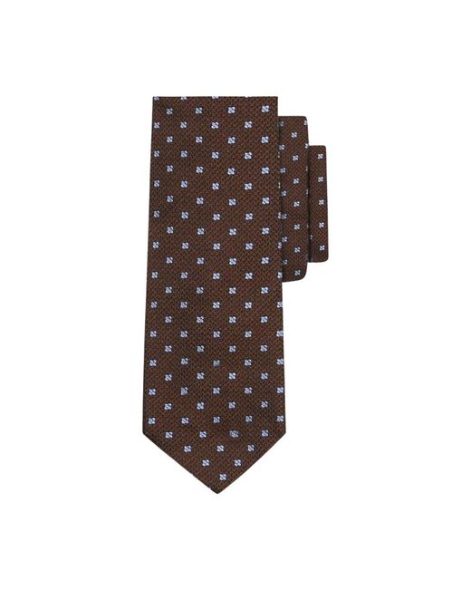 Brooks Brothers Accessoires ,Bruin ,Micro Floral Zijden Stropdas in het Brown voor heren