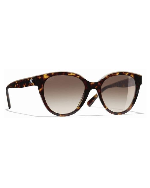 Chanel Brown Ikonoische sonnenbrille mit einheitlichen gläsern