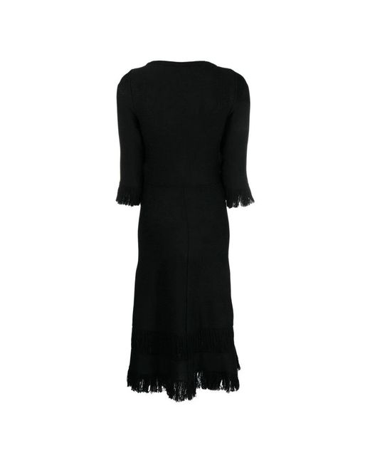 Charlott Kleedjes ,Zwart ,Wol Maxi Kleedjes in het Black