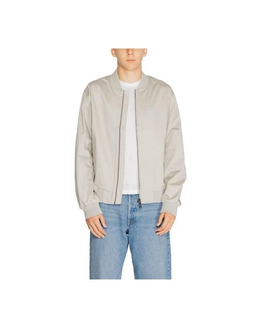 Calvin Klein Gray Bomber Jackets for men
