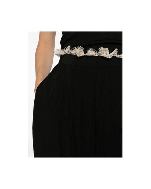 Sea Black Wide Trousers