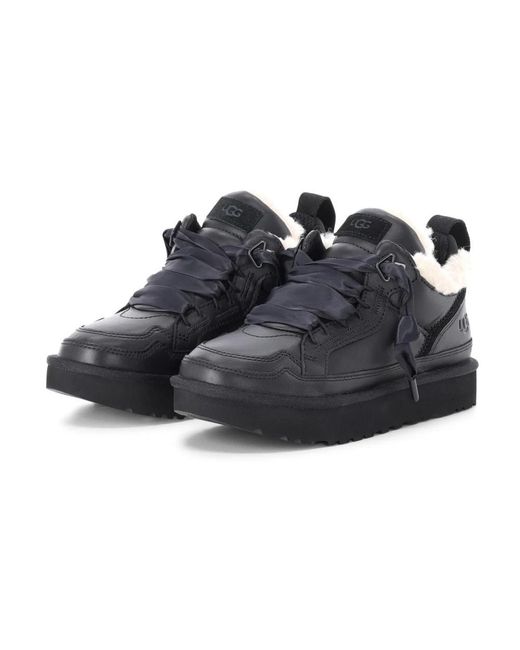 Ugg Schoenen ,Zwart ,Leer Sneakers in het Black
