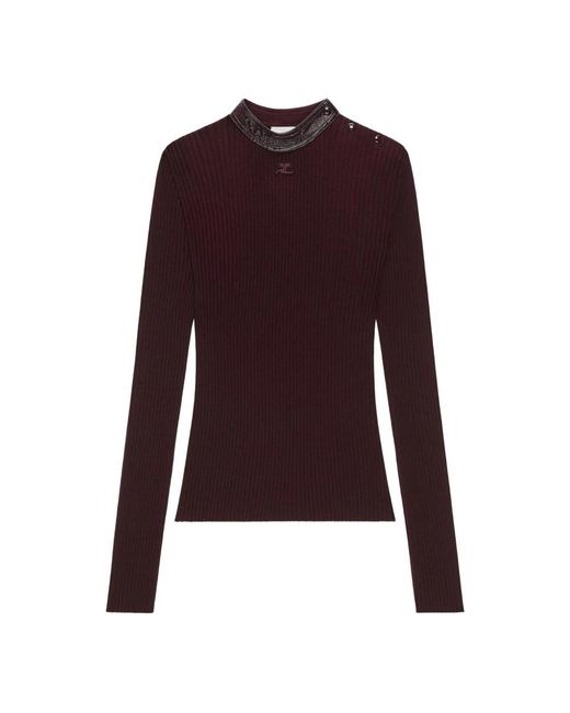 Courreges Purple Turtlenecks