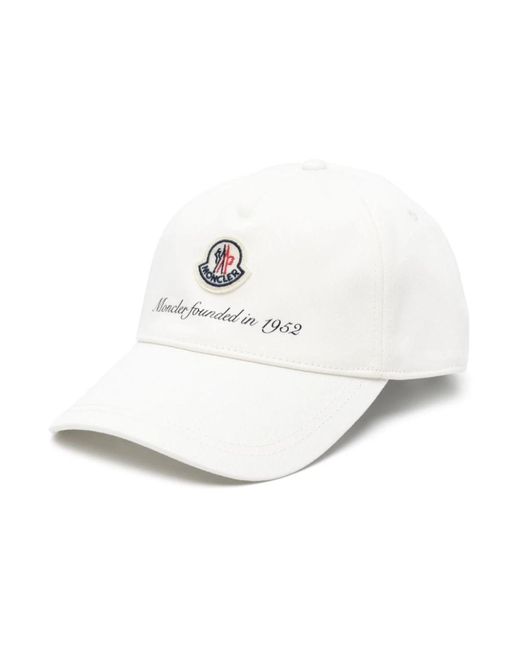Moncler Baseball cap hat in White für Herren