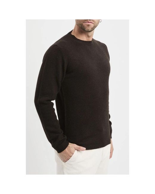 Daniele Fiesoli Black Round-Neck Knitwear for men