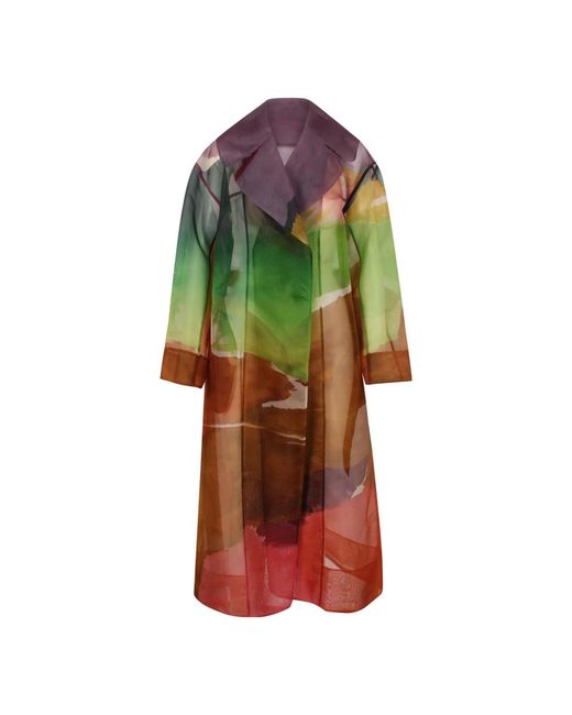 Ulla Johnson Green Trench Coats