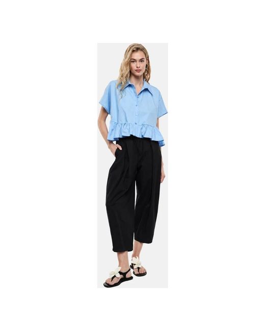 Imperial Black Cropped Trousers