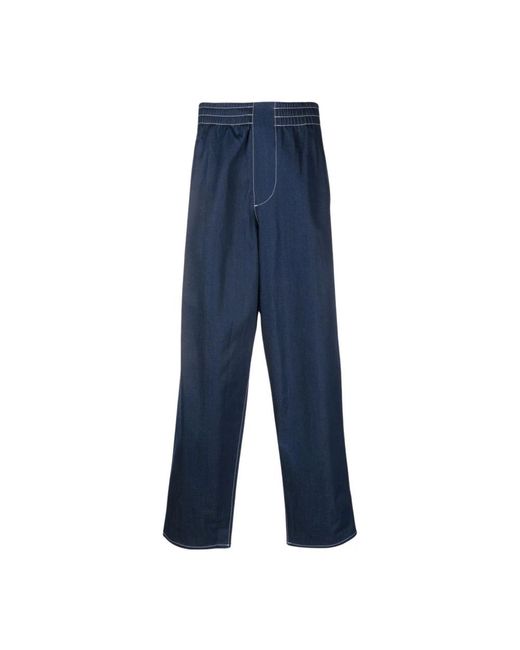 Sunnei Blue Wide Trousers for men