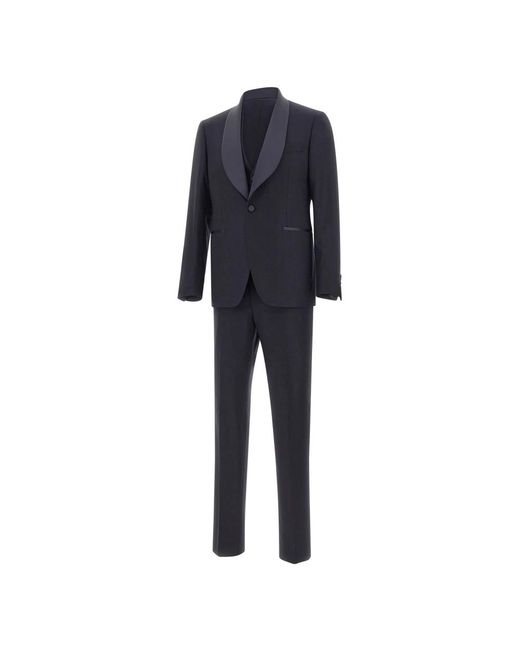 Tagliatore Blue Single Breasted Suits for men